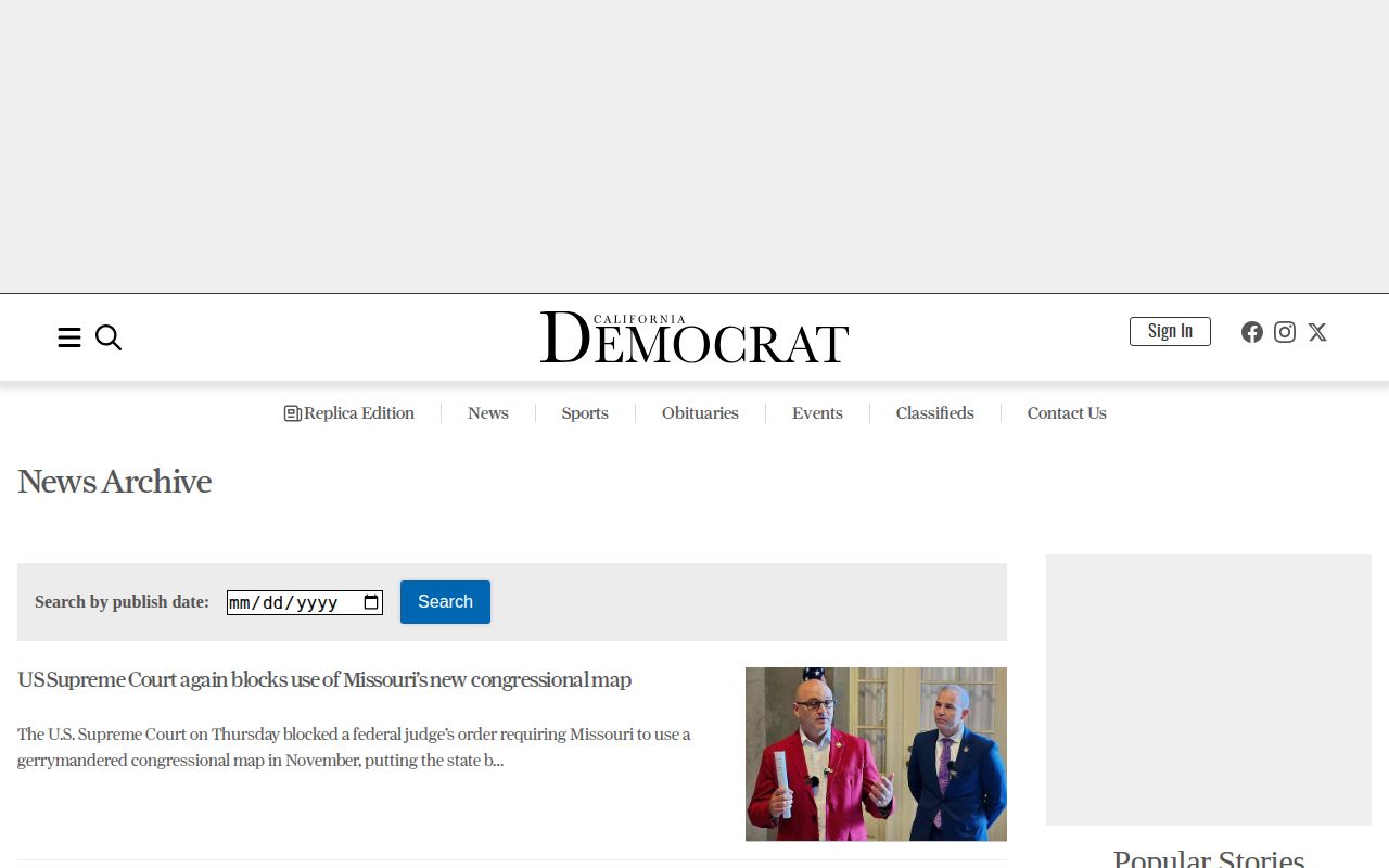 California Democrat local news section covering selected Moniteau County incidents