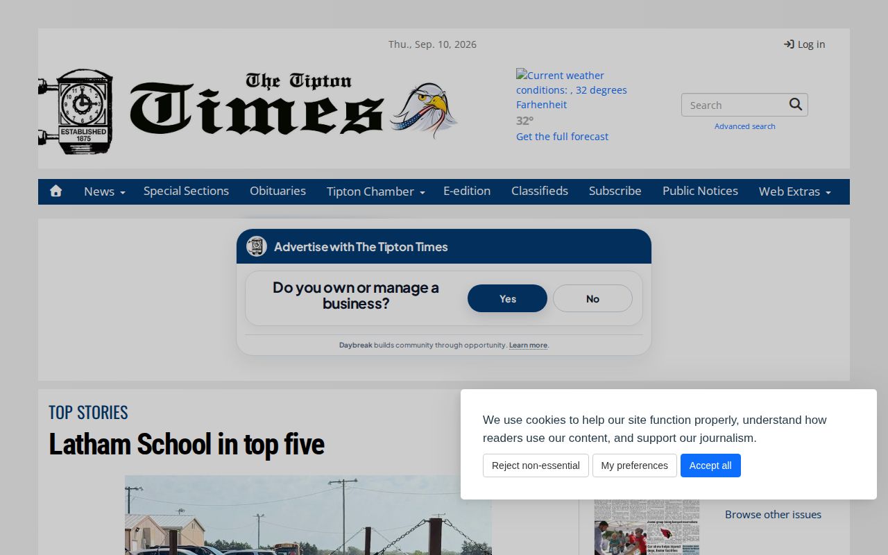 Tipton Times local news source for Tipton recent arrest context